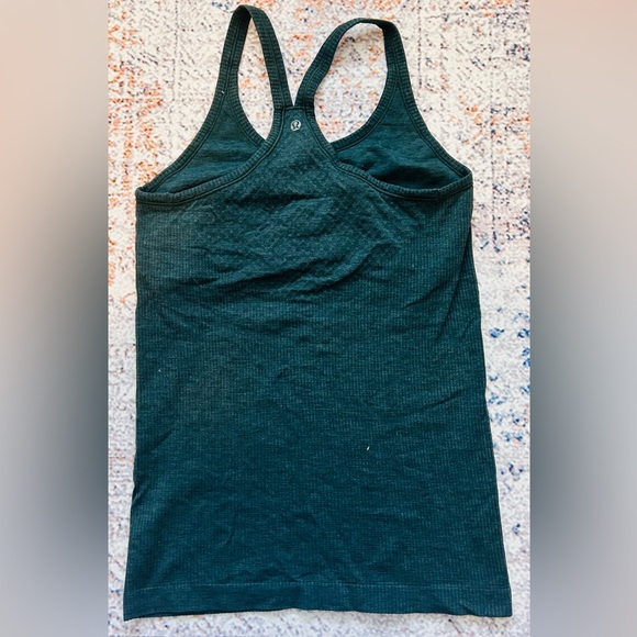 lululemon athletica Tops - Lululemon Athletica EBB to Street Ribbed Tank Top Dark Green